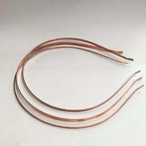 Set of 3 Matte Copper Minimalist Headbands, 5mm, 3mm, 2mm, Brand New